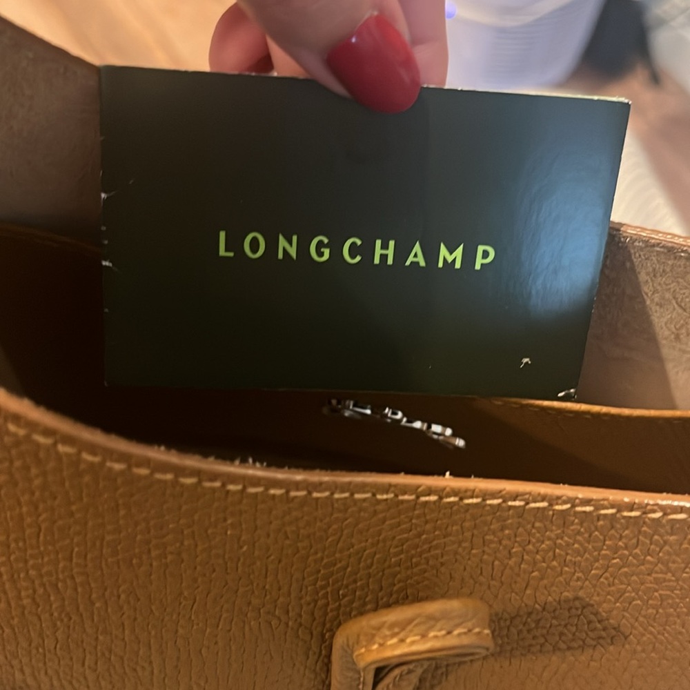 Longchamp Roseau Small Leather Bag in Natural Brown - Picture 6 of 7
